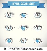 Eyes Icons Set Eyes Icons Set