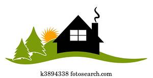 House, Cabin, Lodge, Icon, Logo House, Cabin, Lodge, Icon, Logo