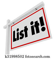 liste, ihm, immobilien- zeichen, heimhaus, verkauf, verkauf, bewegen