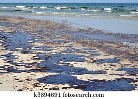 Oil Spill on Beach Oil Spill on Beach