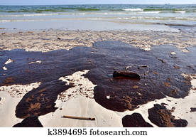Oil Spill on Beach Oil Spill on Beach