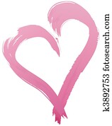 Painted Heart Shape Painted Heart Shape