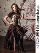 Portrait of a beautiful steampunk woman Portrait of a beautiful steampunk woman