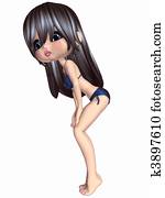 Toon Girl with Bikini Toon Girl with Bikini