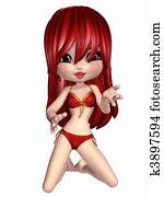 Toon Girl with Bikini Toon Girl with Bikini