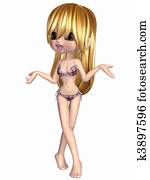 Toon Girl with Bikini Toon Girl with Bikini