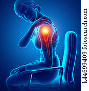 Women Feeling the Shoulder Pain