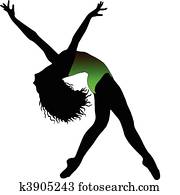 Dance girl ballet silhouettes Dance girl ballet silhouettes
