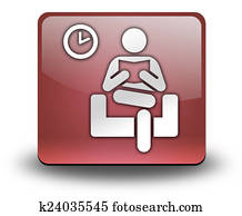 Icon, Button, Pictogram Waiting Room