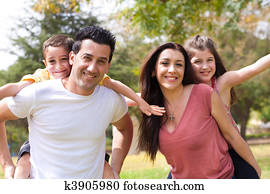 piggyback to the childrens on the parents back