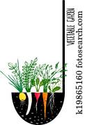 wachsen, gemüsegarten, und, koch, suppe wachsen, gemüsegarten, und, koch, suppe