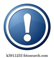 blue exclamation point button blue exclamation point button