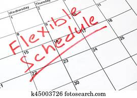 Flexible schedule concept. Flexible schedule concept.