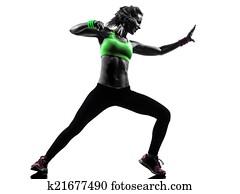 frau, trainieren, gesundheit, zumba, tanzen, silhouette frau, trainieren, gesundheit, zumba, tanzen, silhouette