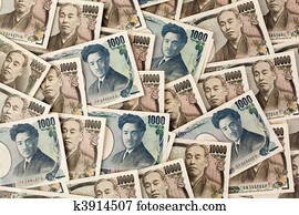 Japanese yen notes. Money from Japan Japanese yen notes. Money from Japan