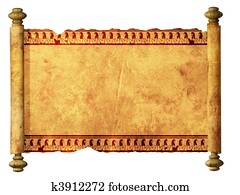 Scroll with Egyptian images Scroll with Egyptian images