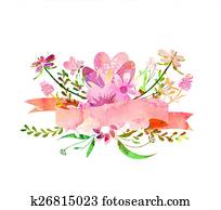 watercolor flowers, Cute floral watercolor flowers, Cute floral