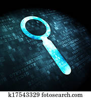 Web development concept: Search on digital background Web development concept: Search on digital background