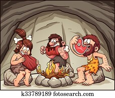 caricatura, cavemen