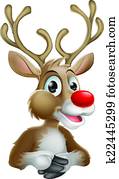Christmas Cartoon Reindeer Christmas Cartoon Reindeer