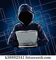 Computer hacker spread a net Computer hacker spread a net