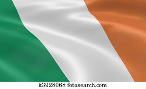 Irish flag in the wind Irish flag in the wind