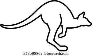 Kangaroo silhouette outline Kangaroo silhouette outline