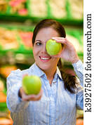 kaufen, von, frucht, gemuese, in, dass, supermarkt