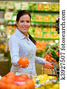 kaufen, von, frucht, gemuese, in, dass, supermarkt