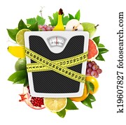 Measuring tape diet concept Measuring tape diet concept