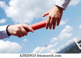Passing baton Passing baton