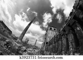 Ruins of the industrial enterprise