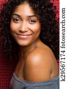 schön, afrikanische amerikanische frau