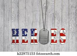 צבא, כלב, פתקים, ל, גיבורים