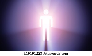 Illuminated man symbol