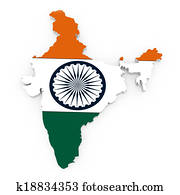 Map of India. Map of India.