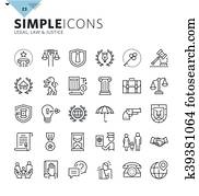 Modern thin line icons