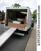 Moving Truck on the Street Moving Truck on the Street