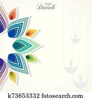 דוגמה, של, דש, ל, diwali, חגיגה, אחסן, וקטור