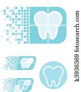 זהירות של השיניים, לוגו