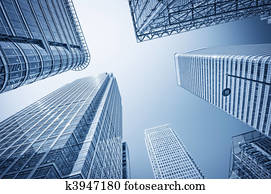 Canary Wharf financial district in London. Canary Wharf financial district in London.