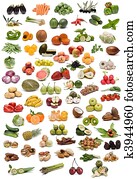 Fruit, vegetables, nuts and spices.