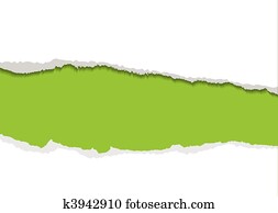 green torn strip background