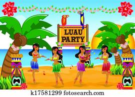 hawaiianer, luau, party hawaiianer, luau, party