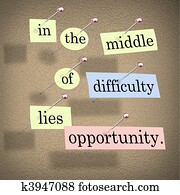 In the Middle of Difficulty Lies Opportunity