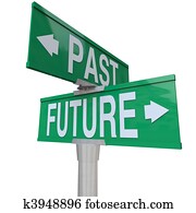Past and Future - Two-Way Street Sign