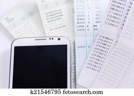 Smart phone on passbook Smart phone on passbook