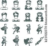 Super hero icon Super hero icon