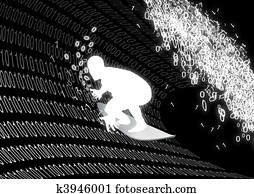 surfovanie, prostredníctvom, internet