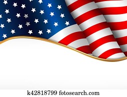 אמריקאי, flag., יום עצמאות, banner.